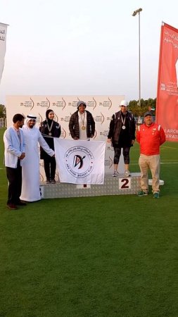 Medal distribution ceremony. UAE Archery Cup-Stage 4,2023.(Womens Recurve Bow Catagory)