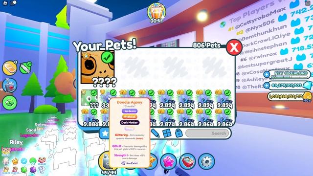 How to get Top 100 in Pet Simulator X without spending allot of Robux