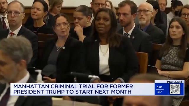 Trump's New York hush money case is set for trial April 15 смотреть онлайн