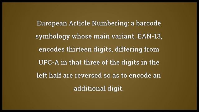 EAN Meaning смотреть онлайн