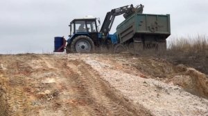 КУН на трактор БЫК T-229  с челюстным ковшом