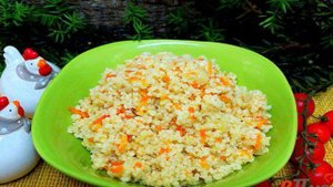 Пшённая каша с луком и морковью