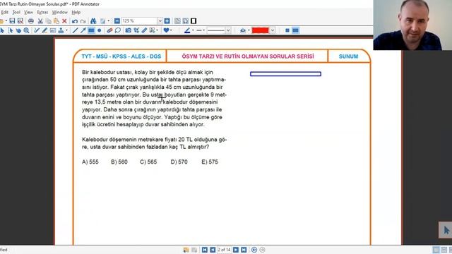 ÖSYM Tarzı ve Yeni Nesil Rutin Olmayan Sorular Serisi - 1