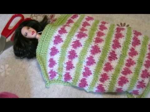 Все для куклы.Вяжем одеяло для куклы узором 