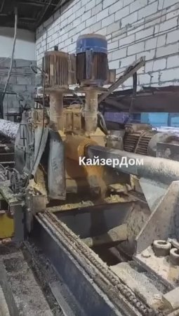 Оцилиндровка бревна из Зимнего леса. Производство #оцилиндрованное_бревно