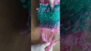 Связала мочалку) однослойную, в две нити