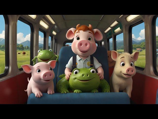 Wheels on the bus with animals Compilation #nurseryrhymes #kidssong смотреть онлайн