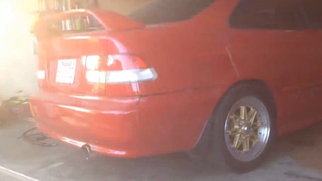 Mee's turbo civic 3" exhaust Aero turbine muffler смотреть онлайн