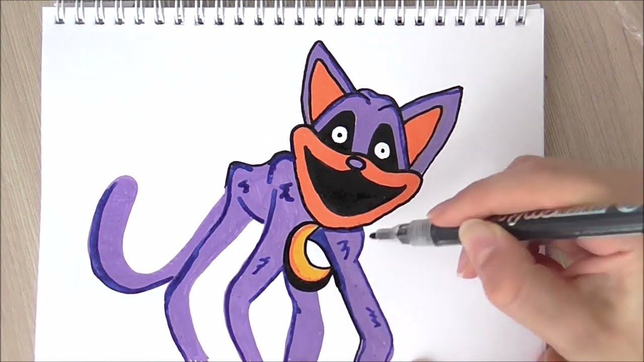 How to Draw CATNAP | Poppy Playtime 3 (DEEP SLEEP - SMILING CRITTERS)