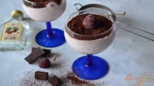 Тирамису с компоте из черешни