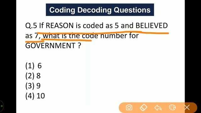 Live Class : Coding Decoding Part 2 Previous Year Questions for SSC CGL and Railway Exam