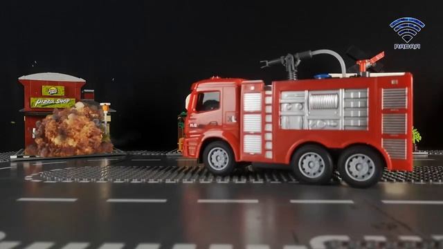 [ RDR1218 ] Fire Truck Engine RC mainan mobil pemadam kebakaran remote control RADAR