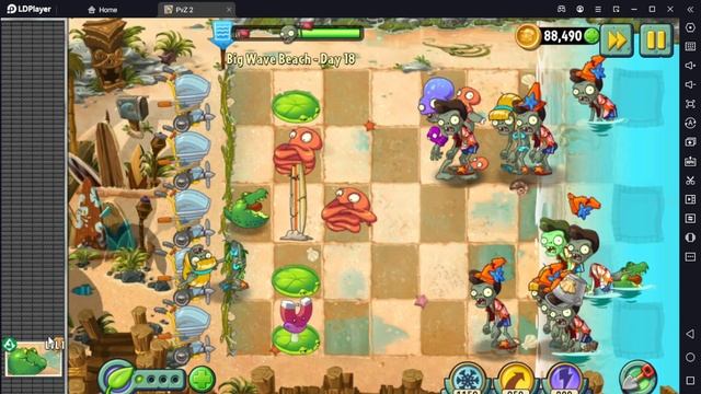 Растение против Зомби 2/PvZ2 Adventure Big Wave Beach Day 18/Большая Пляжная Волна День 18 смотреть онлайн