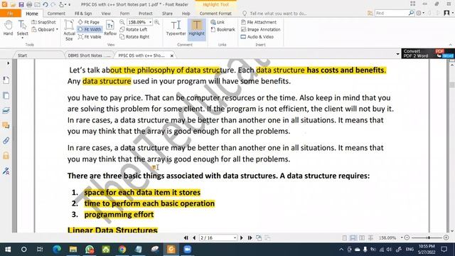 PPSC Data Structure syllabus, Preparation and MCQs for Lecturer Test exam Preparation