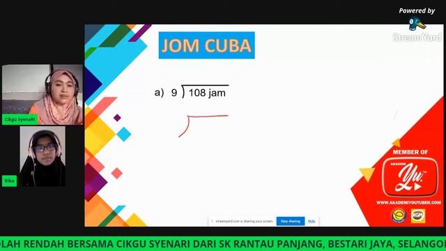 🔴 [LIVE] MATEMATIK SEKOLAH RENDAH, BAHAGI MASA OLEH CIKGU SYENARI #04#ALLINONE