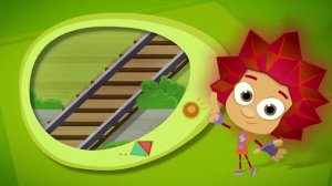 Фиксики на железной дороге. Переход через рельсы