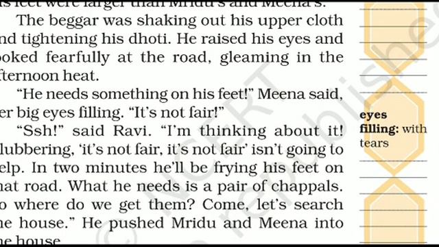 A gift of chappals part 2 for class 7 ncert syllabus in line by line hindi explanation