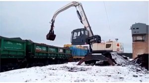 Грейферный ковш Exten с ротатором на перегружатель Terex 210