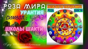 РОЗА МИРА УРАНТИЯ  СИМВОЛ  ШКОЛЫ ШАКТИ. Гуру Шиваисса Адинатха