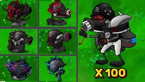 PVZ 1 Fusion 2.4 - Все Императорские Растения Фьюжн VS X 100 Ультимейт Блэк Шутер - Кто Победит?