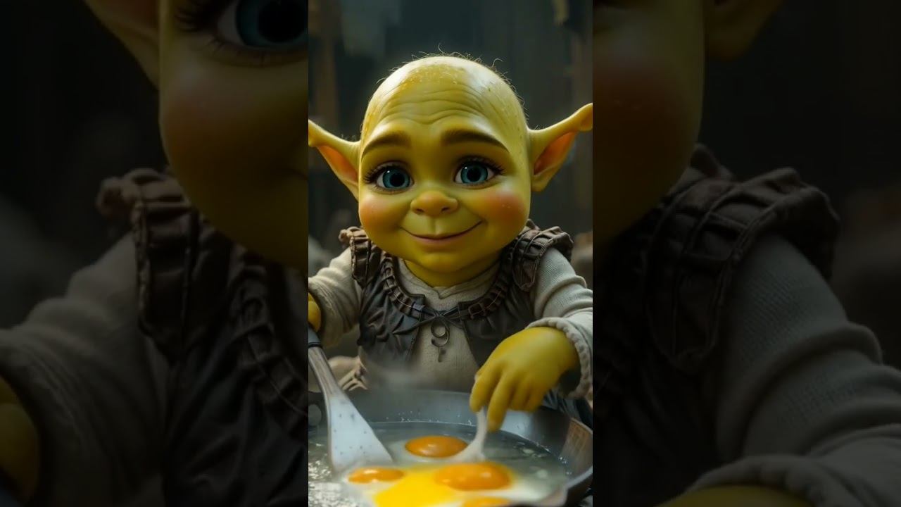 Cute baby Shek cooking #cute #shrek смотреть онлайн