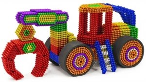 Как сделать колесный трелевочный трактор из магнитных шариков |