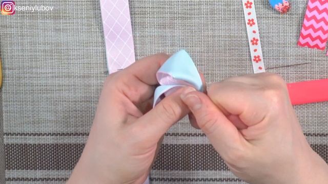 Веселые праздничные бантики для малышек Мороженки конфетки канзаши diy мк