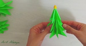 Как из бумаги сделать ёлочку!