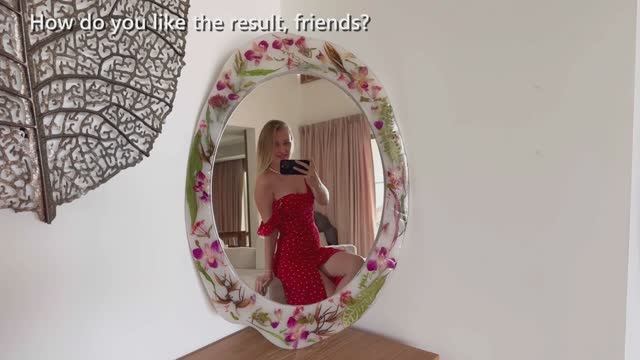 Создание рамки для зеркала из эпоксидной смолы и сухоцветов смотреть онлайн