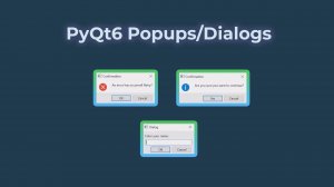 Создавайте всплывающие окна и диалоговые окна в PyQt6 Python! Учебное пособие по PyQt6, часть 5
