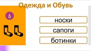 РКИ Одежда и Обувь Тест Russian Clothes and Footwear Test