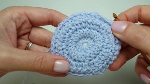 Плотный двойной узор столбиками с накидом по кругу. Double Crochet Thermal Stitch in the Round