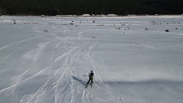 DJI Mini 3 Pro Active Track While Snow Kite Skiing. Disappointing active track performance.