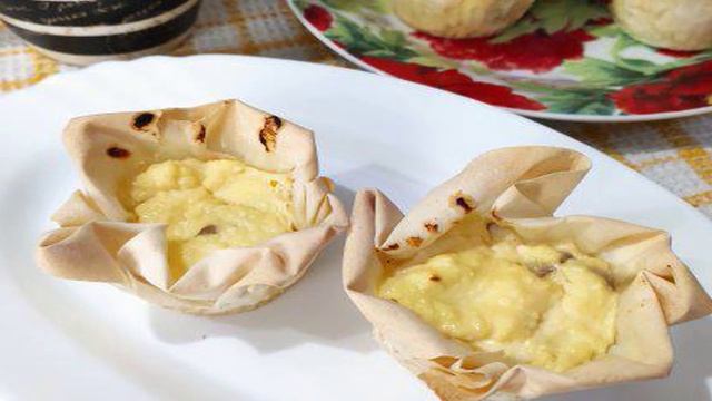Корзинки с творогом и изюмом