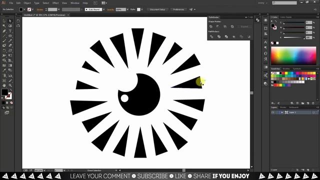 LOGO DESIGN - EYE LOGO with Rotate Tool