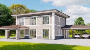 🏡 Проект уютного двухэтажного дома площадью 354м² в д.Ожогино