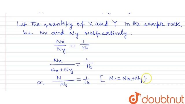 A radioactive isotope X with half-life `1.5xx10^9` y decays into a stable nucleus