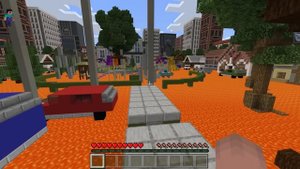 DakPlay НУБ И КОМПОТ В МИРЕ ПОЛ ЭТО ЛАВА В МАЙНКРАФТ ! НУБИК ПРОТИВ ТРОЛЛИНГ ПАРКУР И ЛОВУШКА MINEC