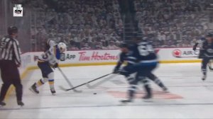 Blues' Jordan Kyrou Gets Absolutely Rocked By Jets' Logan Stanley With Massive Hit