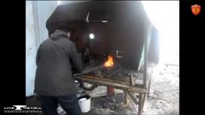 Самодельный кузнечный молот. Ковка лозы. Live Metall 2010