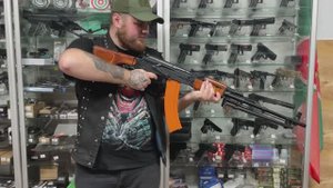 Страйкбольный пулемет РПКС-74, дерево, складной приклад (CM.052S)