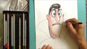 How to draw Dracula from hotel transylvania 3 summer vacation 2018
