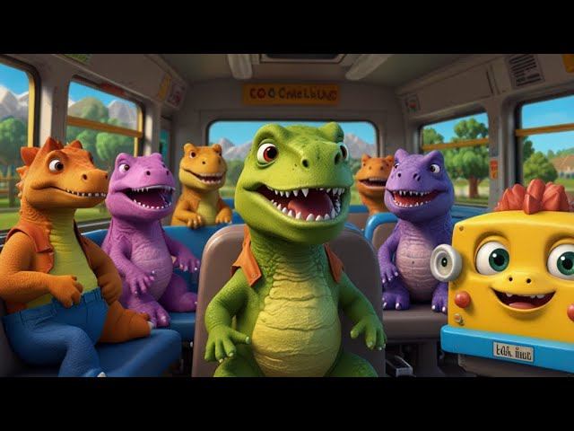 The Wheels on the Bus (Dinosaur Version) | Dino Bus Song | Kids Songs & Nursery Rhymes смотреть онлайн
