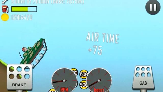 Hill Climb Racing \ Countryside \ 8526 meters on Tank смотреть онлайн