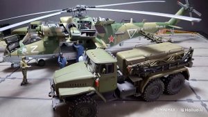 Урал-4320. АПА-5Д, Zimi Model 1/48. Чудеса нейросети.