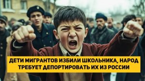 Дети мигрантов избили московского школьника, народ требует депортировать их из России