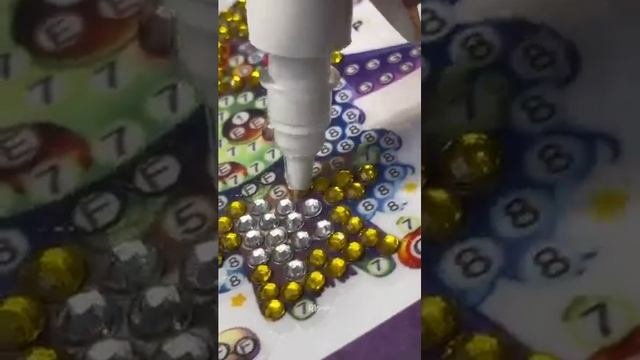 CRYSTAL STICKERS! #asmr #diamondart #diamondpainting #art #craft #satisfying #diy #shorts
