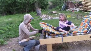 Лежак из поддонов