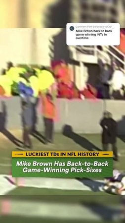 LUCKIEST TOUCHDOWNS in NFL History: Mike Brown's Back-to-Back Game Winning Pick-Sixes