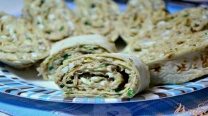 Рулеты из лаваша с тунцом